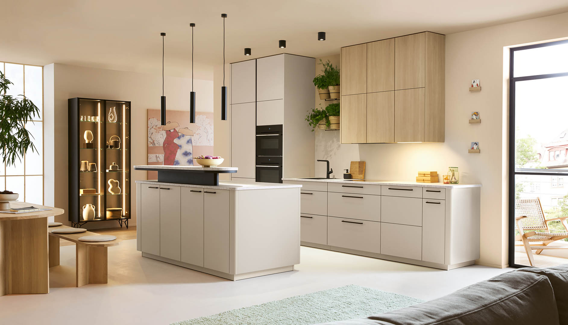 SALONA front by Schüller in modern minimalist kitchen